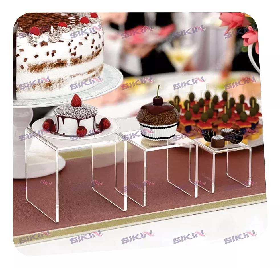 Prateleira Plataforma Acrílico Vitrine 3 Peças Ps Cristal Cor Transparente - Imagem 5