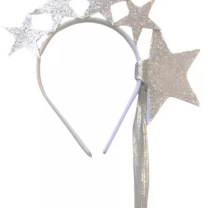 Tiara Para Carnaval / Bloquinho 5 Estrelas Cor Prata