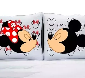 Kit Fronhas Personalizadas Casal Namorados Mickey Minnie 10