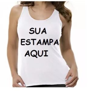 Camisa Camiseta Regata Personalizada Sua Estampa Foto Logo