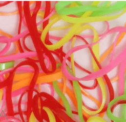 Elásticos De Borracha Neon - 9g