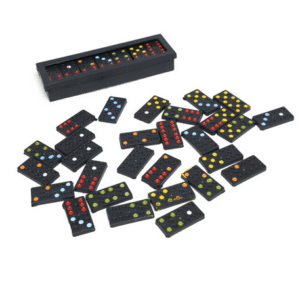 Dominó Plástico Preto Pintado