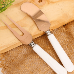 Conjunto P/ Cortar Servir Queijos C/ 2 Peças Aço Inox U